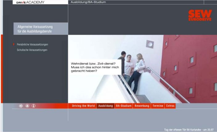 SEW Ausbildung Website Screenshot