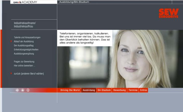SEW Ausbildung Website Screenshot